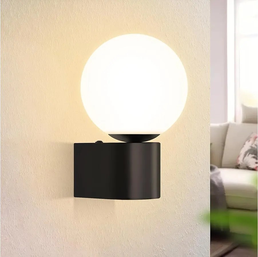 NETTLIFE Nowoczesna lampa ścienna do salonu w kolorze czarno-białym, z gniazdem G9 Max.