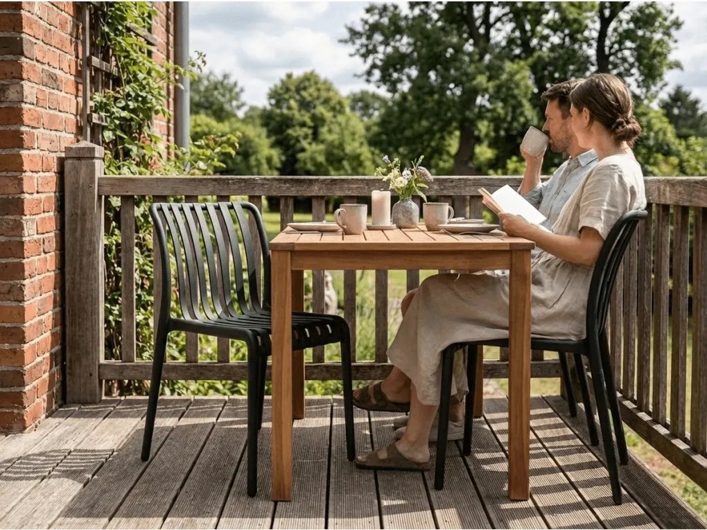 Plastowe krzesło TREGO, antracytowe