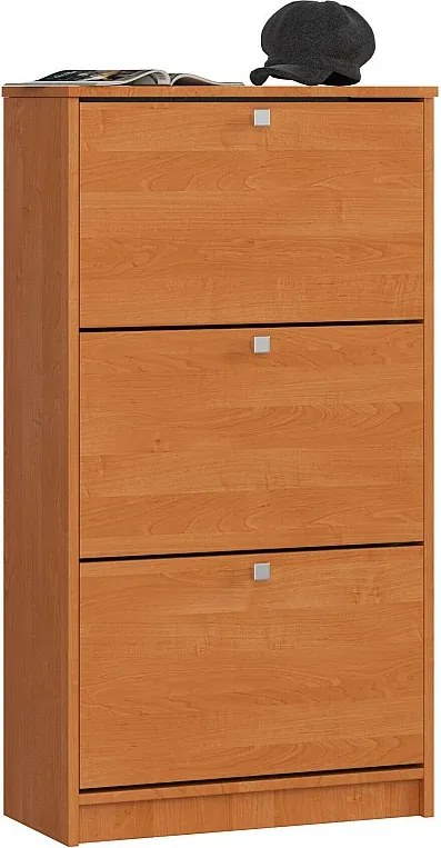 Szafka na buty AKORD Olcha 60 cm 3 drzwi kolor Olcha mat 3 półki 60x28,5x113 cm