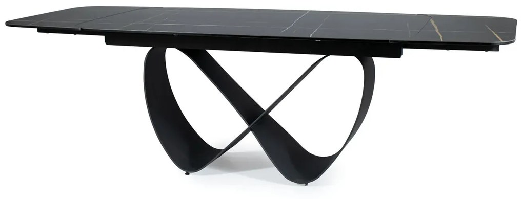 STÓŁ INFINITY CERAMIC CZARNY AZARIO BLACK/CZARNY MAT 160(240)X95 SIGNAL