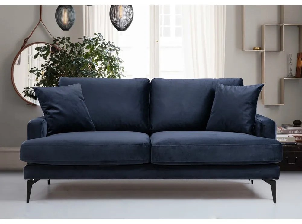 Ciemnoniebieska sofa 175 cm Papira – Balcab Home