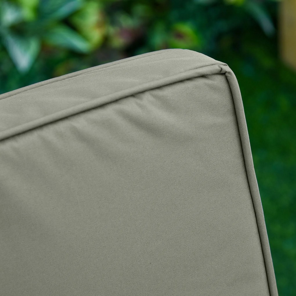 Outsunny Zestaw 2 poduszek na siedzisko 56 x 52 cm, Poduszki na krzesła z zamkiem, Pokrycie z materiału, 7 cm grubości, Możliwość prania, Ciemnoszary