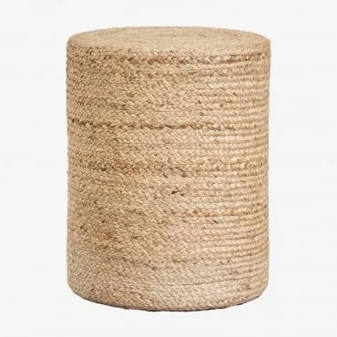 Okrągły Puf Ogrodowy Z Naturalnej Juty Veloran Yute - Sklum