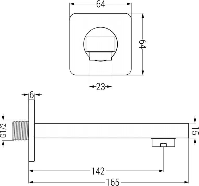 Mexen Cube DR02 zestaw wannowo-prysznicowy podtynkowy z deszczownicą 30 cm, czarny - 77503DR0230-70