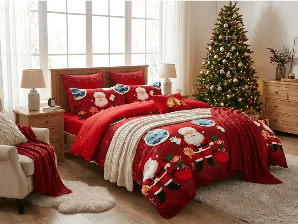 PrzytulneMieszkanie.pl PrzytulneMieszkanie.pl Pościel z mikrofibry SANTALAND czerwona Rozmiar pościeli: 70 x 80 cm | 140 x 200 cm