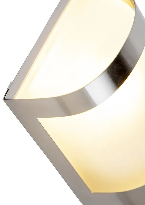 Zewnetrzna Lampa ścienna zewnętrzna ze stali nierdzewnej z czujnikiem zmierzchu - Mira Nowoczesny Oswietlenie zewnetrzne