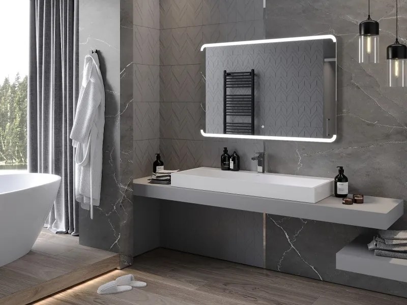 Mexen Nida lustro łazienkowe podświetlane 120 x 80 cm, LED 6000K, antypara - 9806-120-080-611-00