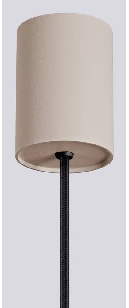 Szarobrązowa lampa wisząca ze szklanym kloszem ø 12 cm Orbital – Sollux