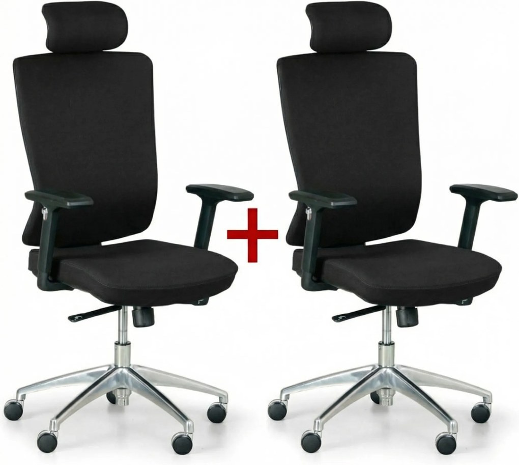 Krzesło biurowe NED F 1+1 GRATIS, czarny