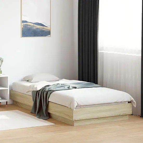 Pojedyncze łóżko z podświetleniem dąb sonoma 90x200 W2-T68