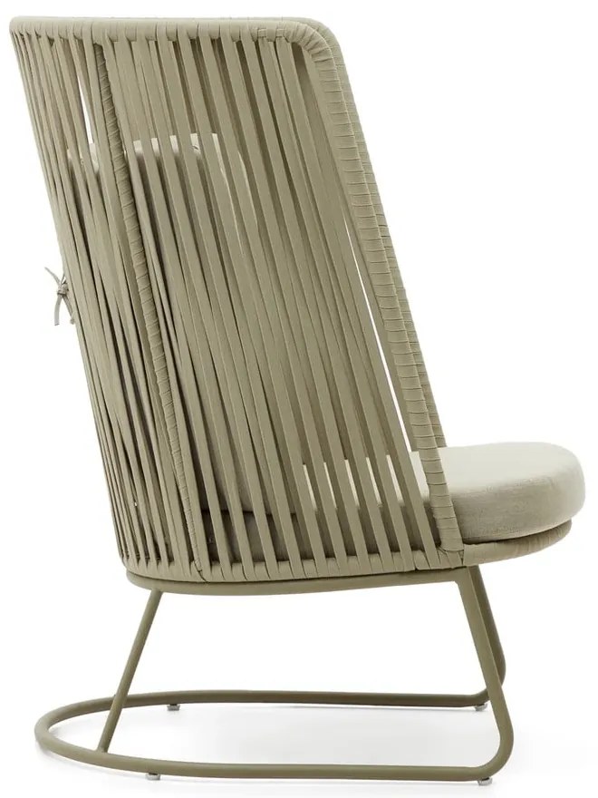 Zielony metalowy fotel ogrodowy Saconca – Kave Home
