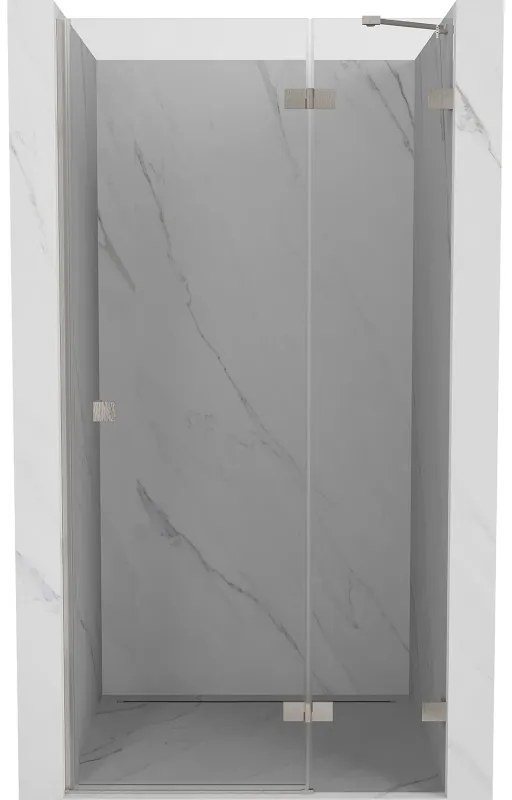 Mexen Lunar drzwi prysznicowe uchylne prawe 90 cm, transparent, nikiel szczotkowany - 834-090-000-97-00-P