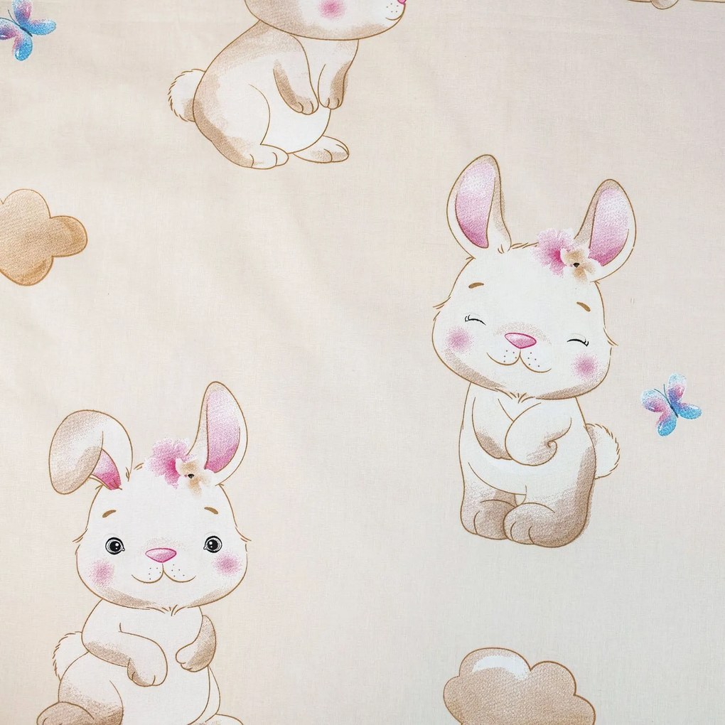 PrzytulneMieszkanie.pl PrzytulneMieszkanie.pl Bawełniana pościel do łóżeczka BUNNY STAR beżowa Rozmiar pościeli: 40 x 60 cm | 100 x 135 cm