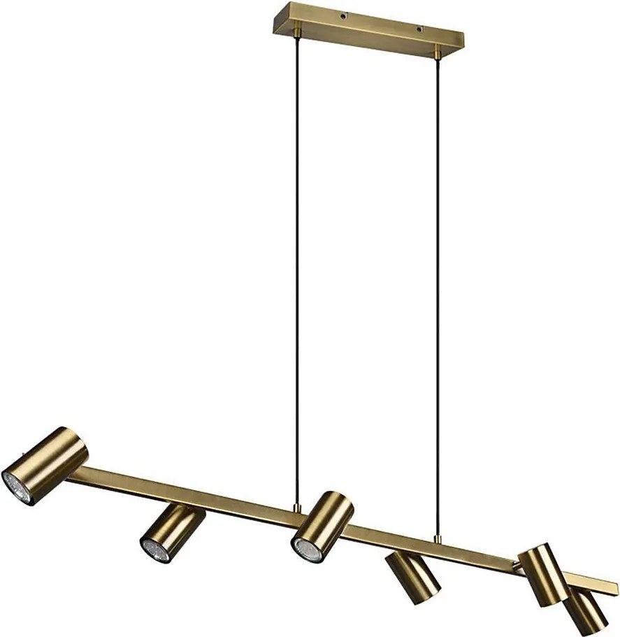 Trio - Żyrandol na lince MARLEY 6xGU10/35W/230V mosiądz