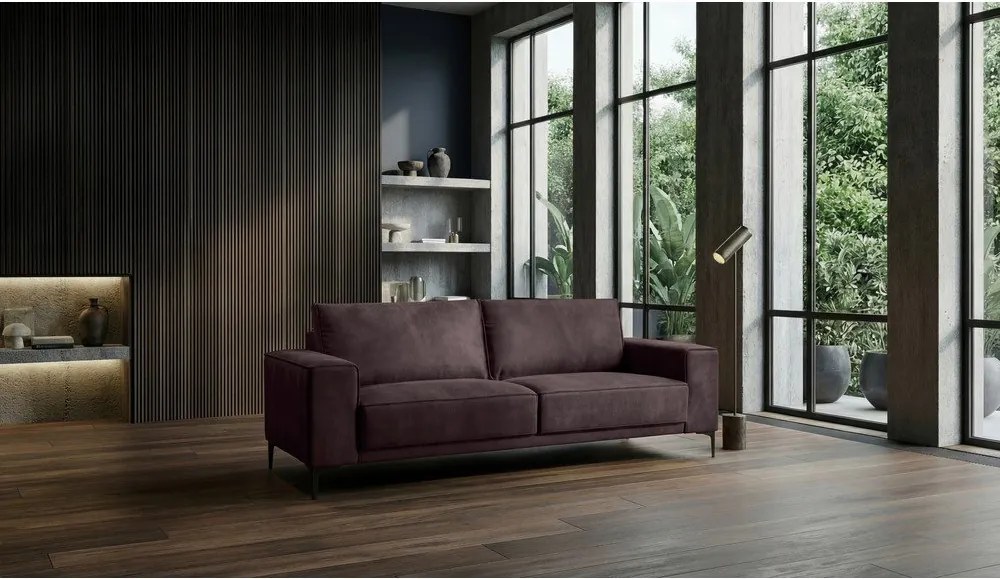 Brązowa sofa z imitacji skóry 224 cm Copenhagen – Scandic