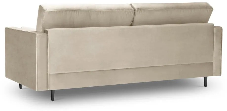 Beżowa aksamitna sofa Milo Casa Santo, 219 cm