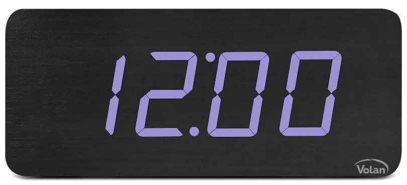 Duży zegar elektroniczny budzik led drewniany cyfrowy stojący termometr dat