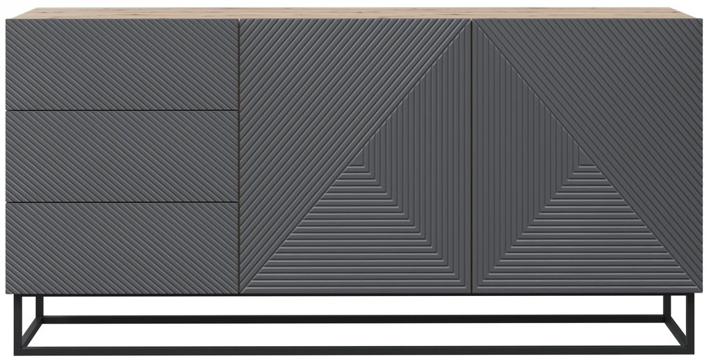 Komoda z szufladami Asha 167 cm - artisan / rivier stone mat