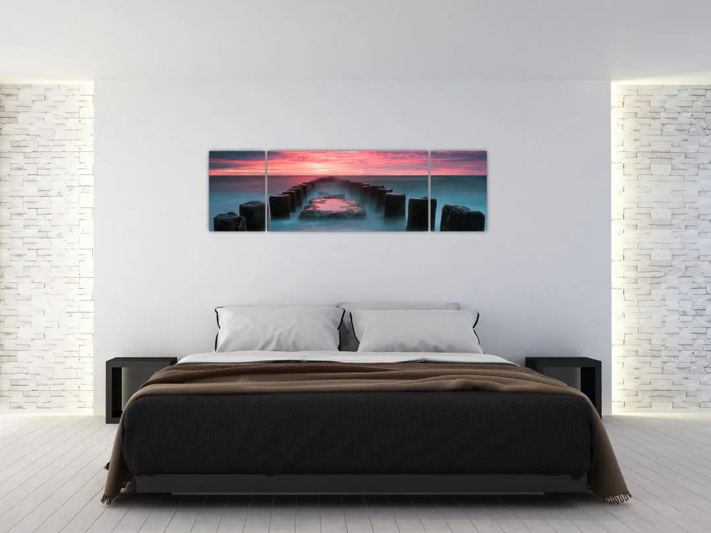 Obraz - Skały w morzu (170x50 cm)