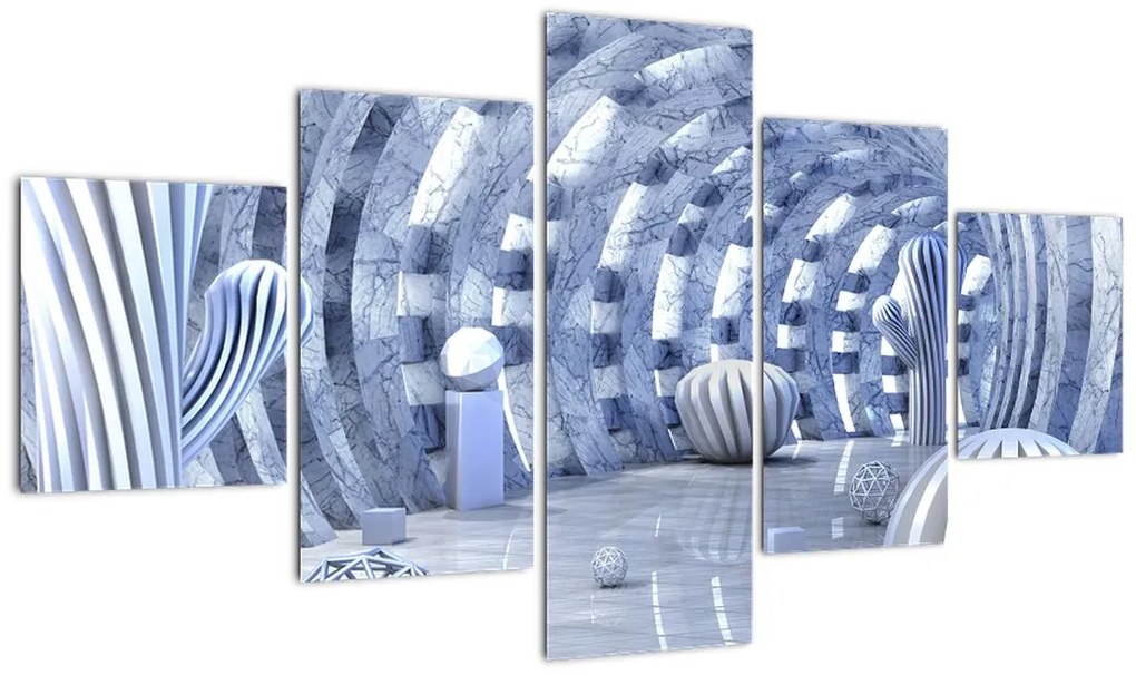 Obraz - abstrakcja 3D (125x70 cm)