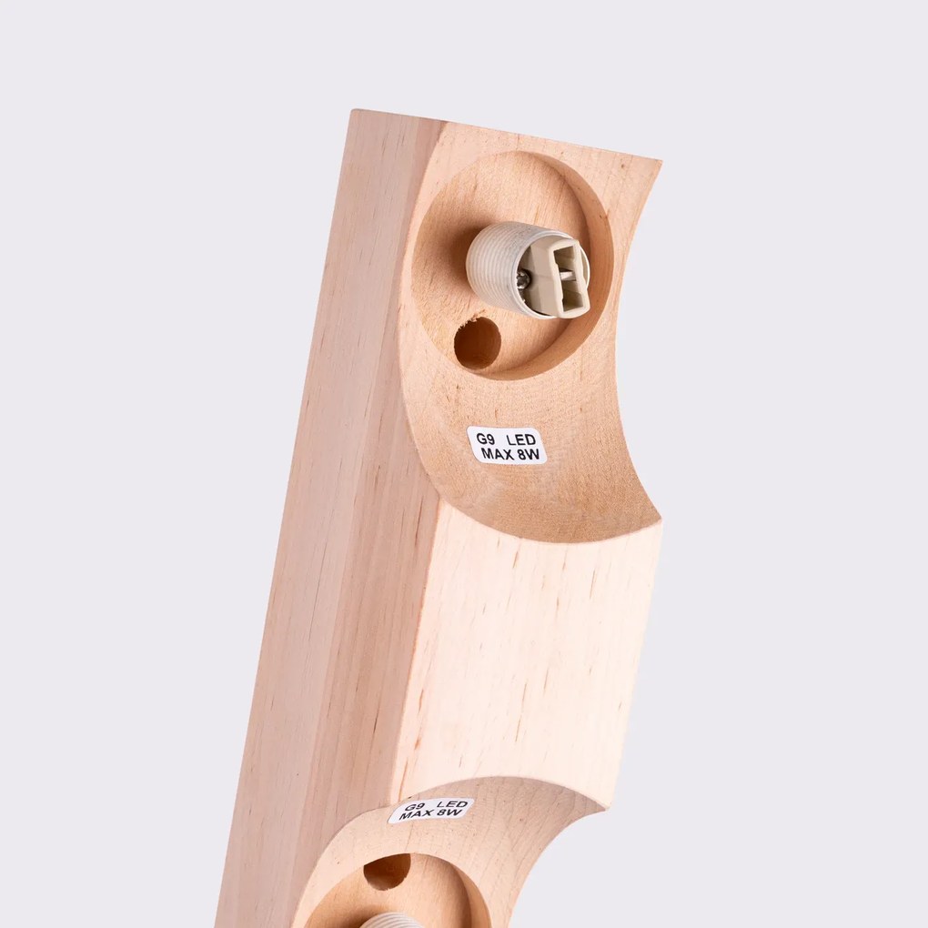 Plafon BULBO 2 naturalne drewno SOLLUX  LIGHTING