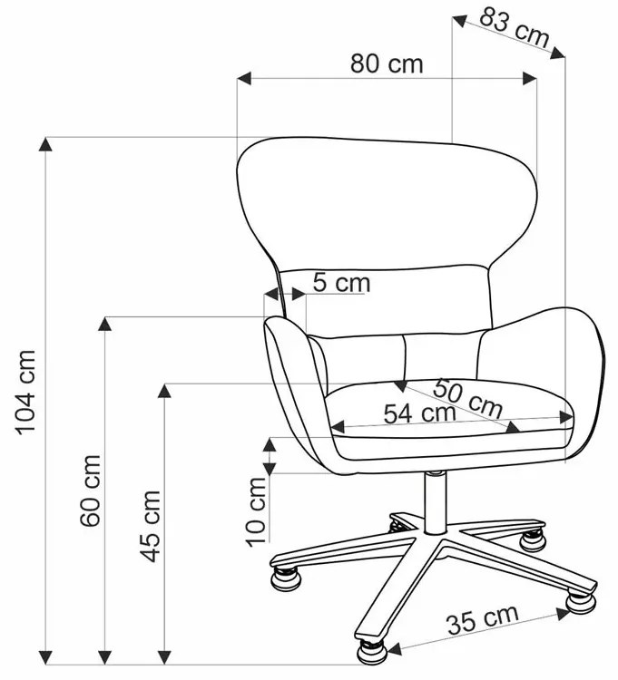Beżowy obrotowy fotel wypoczynkowy - Riser
