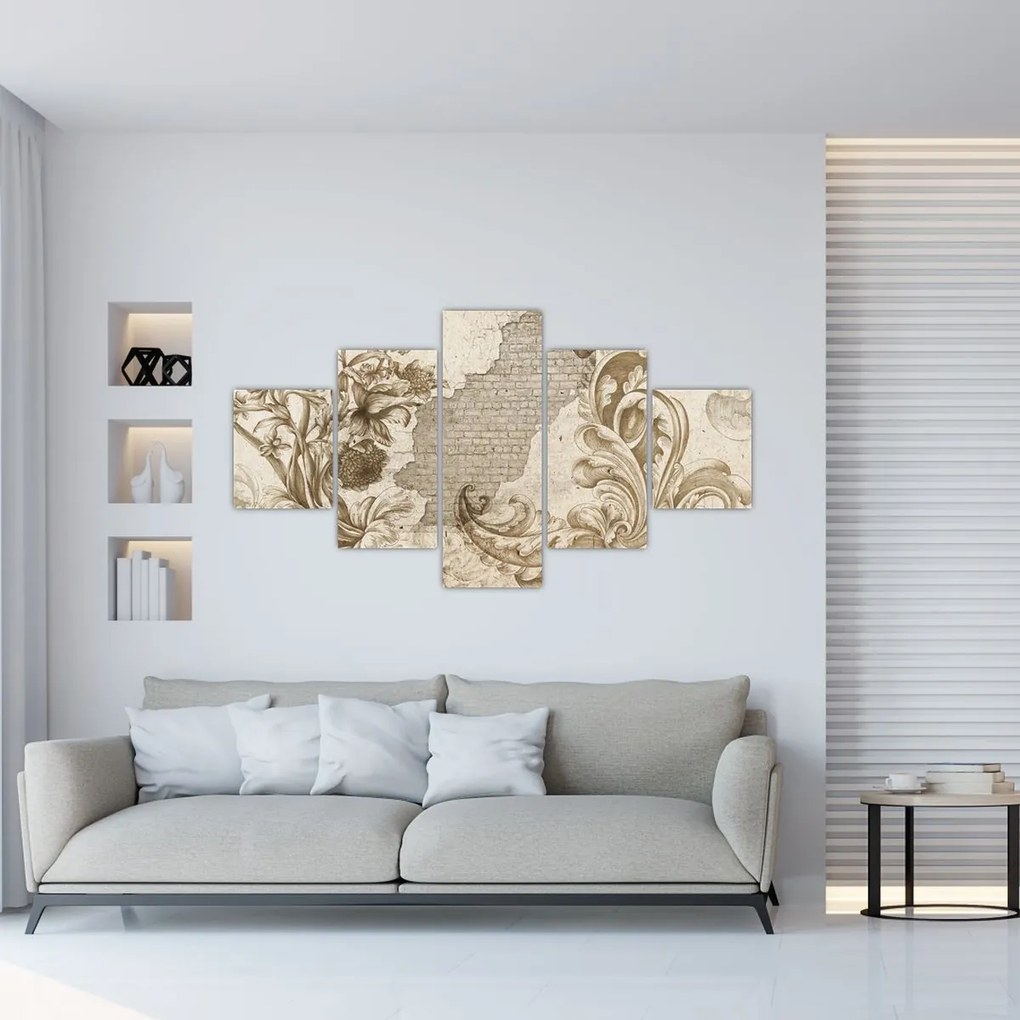 Obraz - Ściania z kwiatami (125x70 cm)