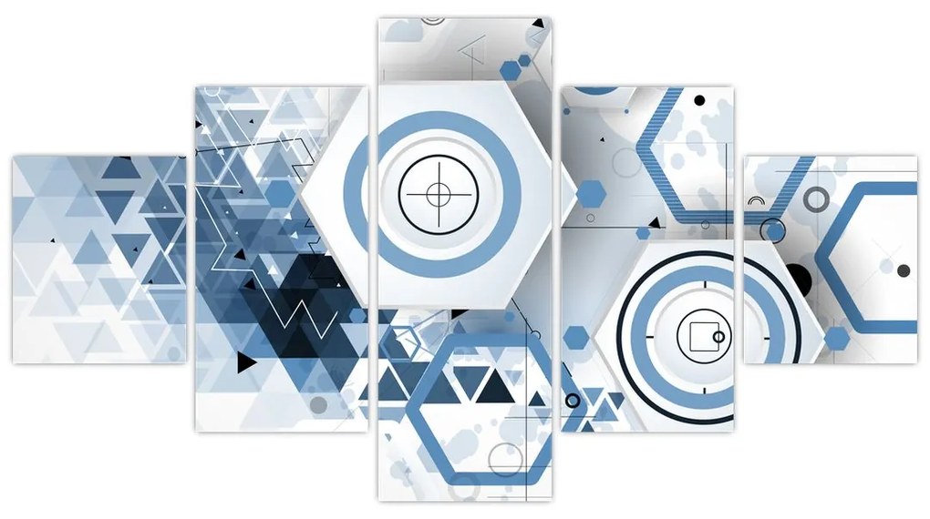 Obraz - Abstrakcja geometryczna (125x70 cm)