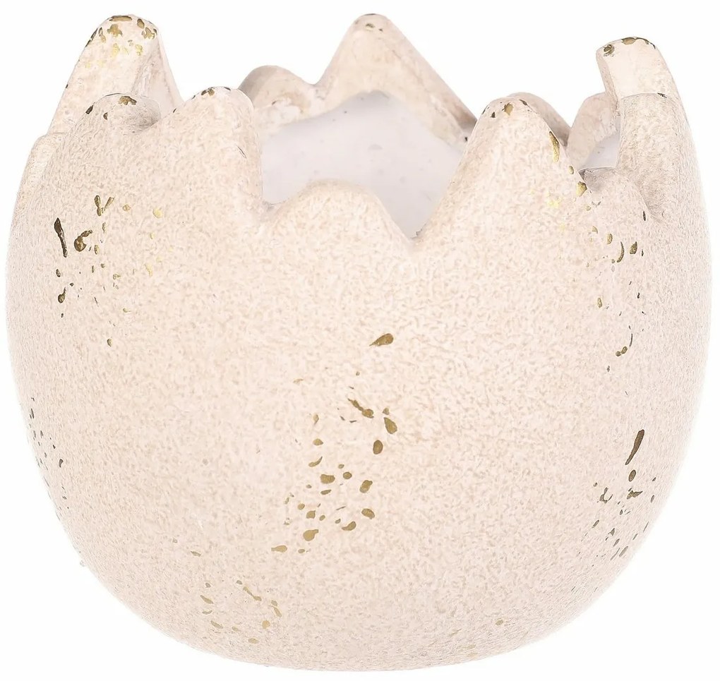 Ceramiczny pojemnik na kwiaty Muszla stojąca, 13 x13 x 11 cm