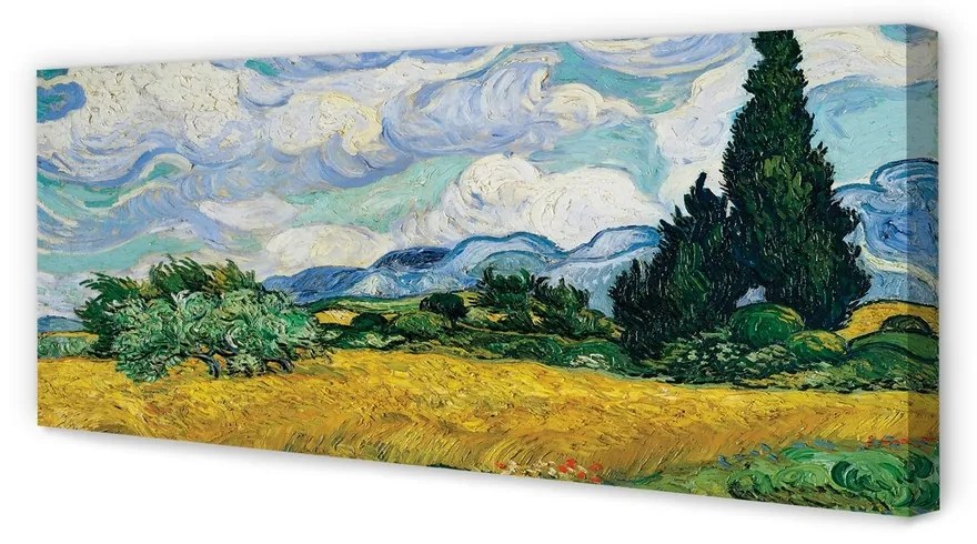 Obraz na płótnie Pole pszenicy z cyprysami - Vincent van Gogh