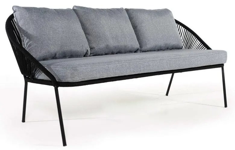 Czarna 3-osobowa sofa ogrodowa Bonami Selection North