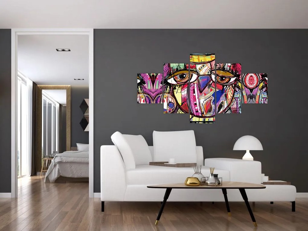 Obraz - Street art - sowa (125x70 cm)