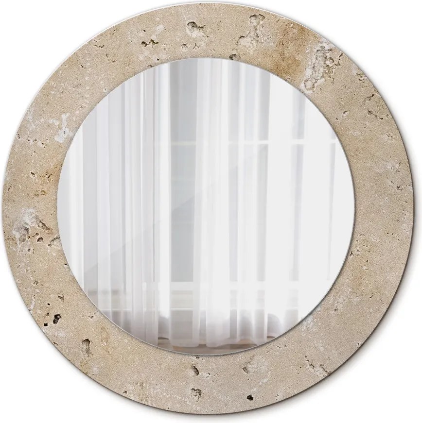 Lustro dekoracyjne okrągłe Naturalny kamień