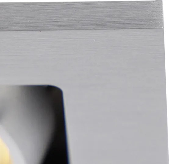 Stalowy reflektor wpuszczany prostokątny 2-światłowy - Qure