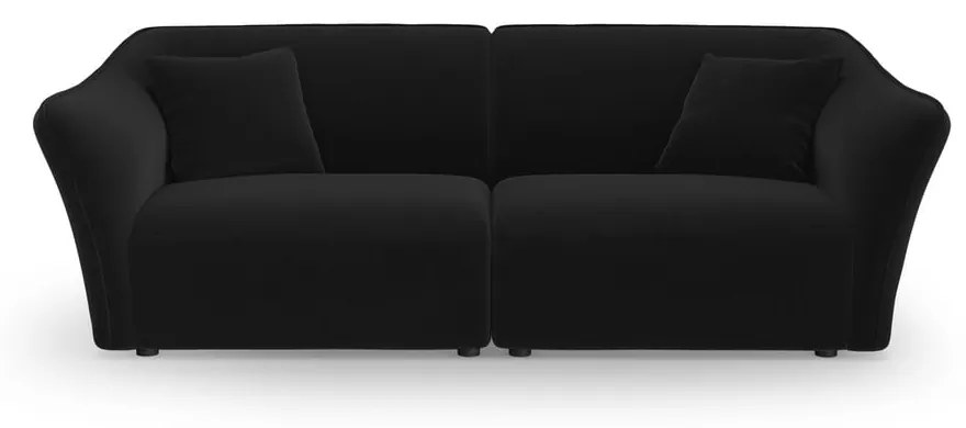 Czarna aksamitna sofa 206 cm Tokyo – Cosmopolitan Design