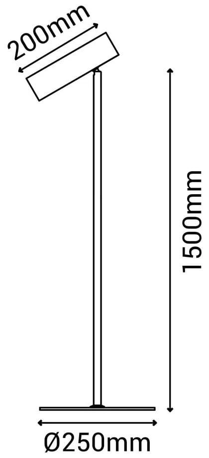 Lampa stojąca w kolorze brązu SULION Milan, wys. 150 cm