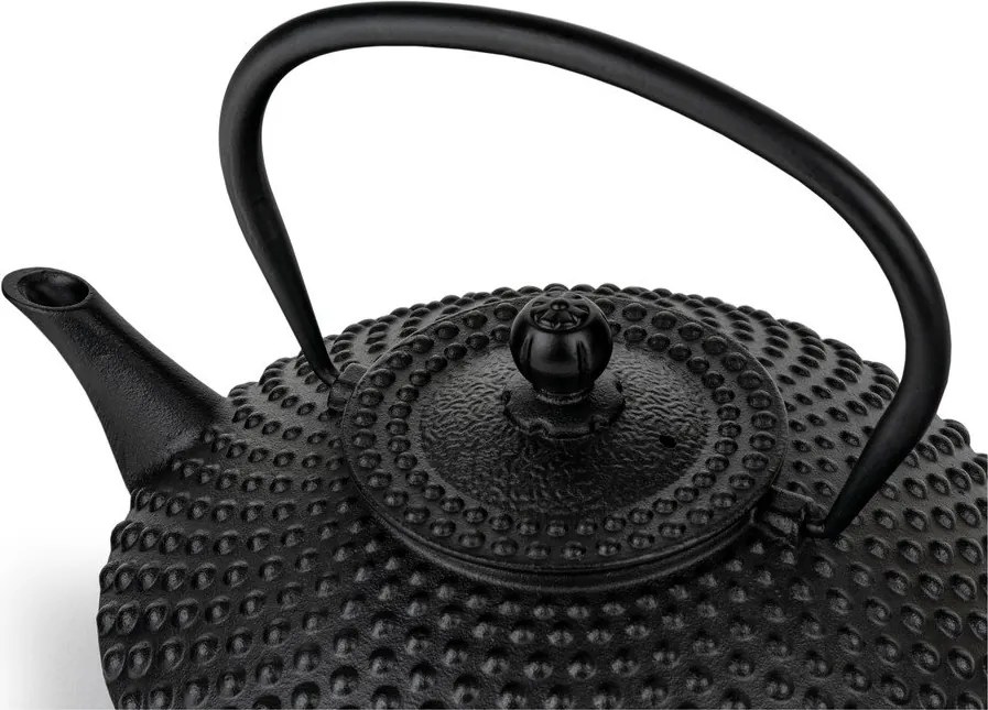 Czarny żeliwny dzbanek do herbaty z sitkiem 1,25 l Xilin – Bredemeijer