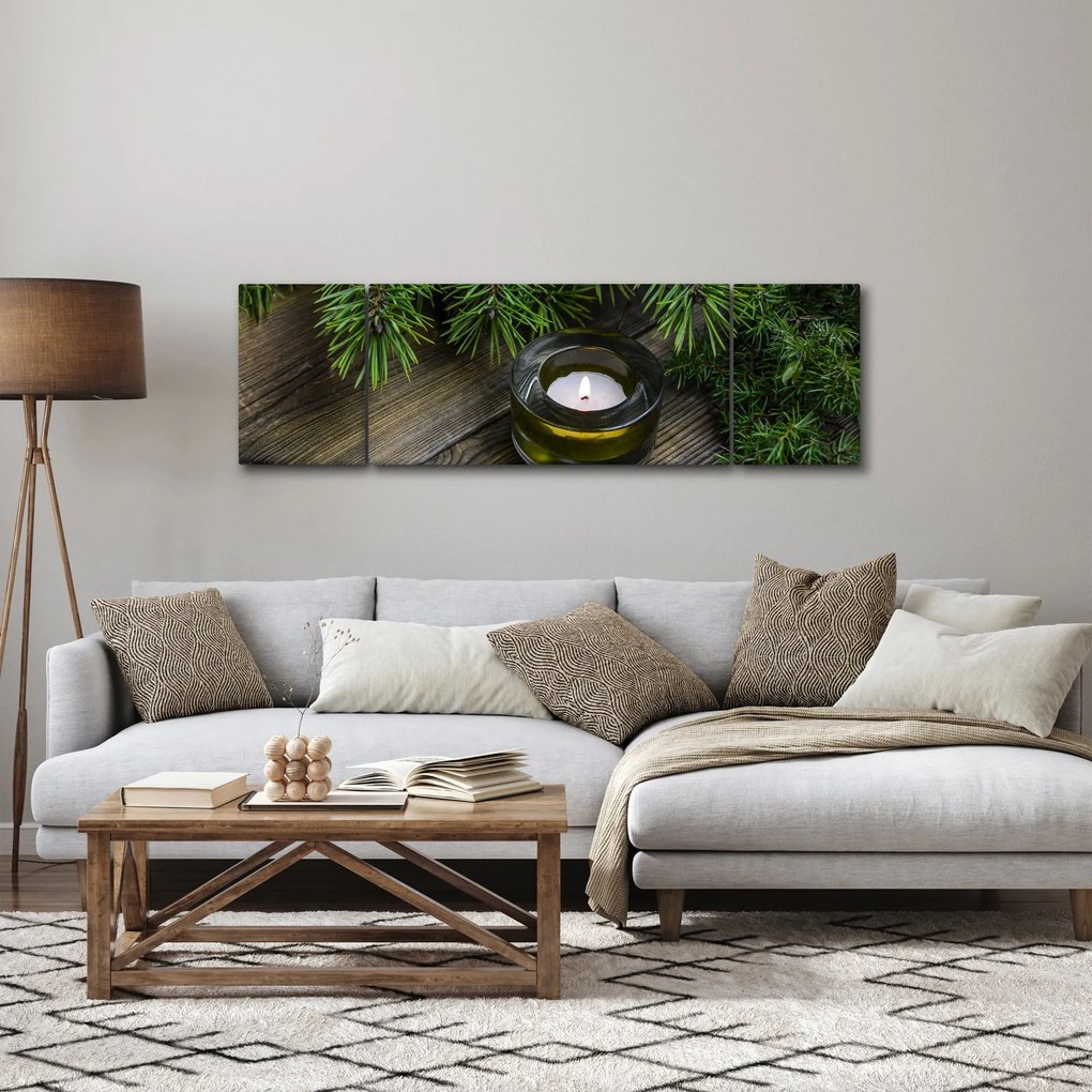 Obraz - świeca bożonarodzeniowa (170x50 cm)