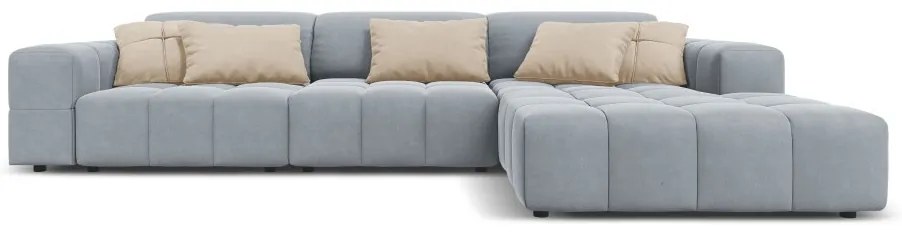 Sofa Narożna LUC 4-miejscowa 284x166x70 Christian Lacroix jasny niebieski light blue