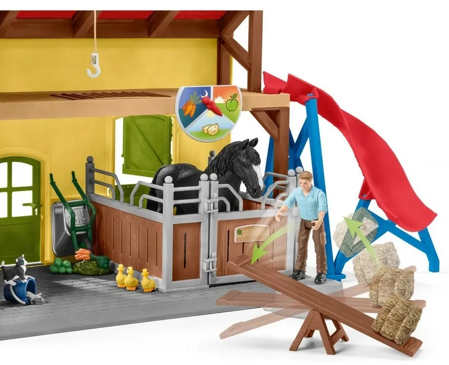 Schleich 42485 Stajnia z akcesoriami, 60 x 40 x 29,5 cm