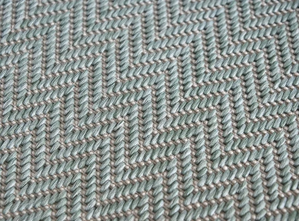 Dywan zewnętrzny Miovani zielono-kremowy 80 cm x 150 cm