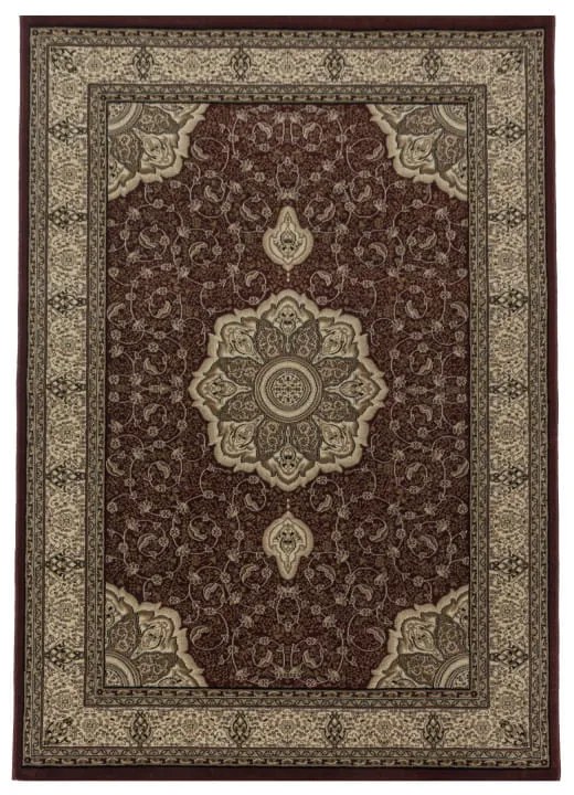 Dywan klasyczny Kashmir Rozeta czerwono-kremowy 160 cm x 230 cm