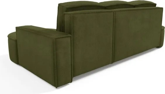 Narożnik MOLLY Lewostronny z funkcją spania, wolnostojący tkanina CURIO 39 Zielony