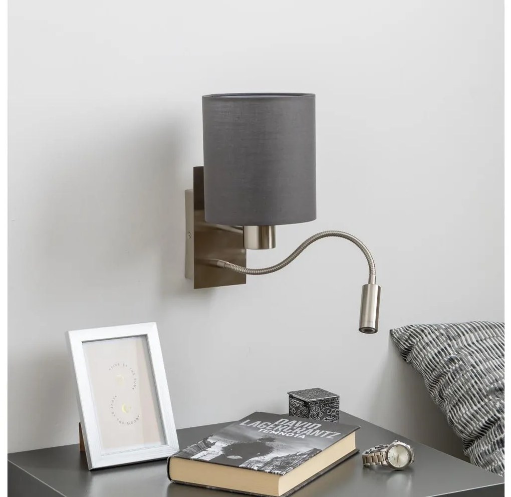 Brilagi - LED Kinkiet NUBILA 1xE27/25W/230V + LED/3W chrom/antracyt