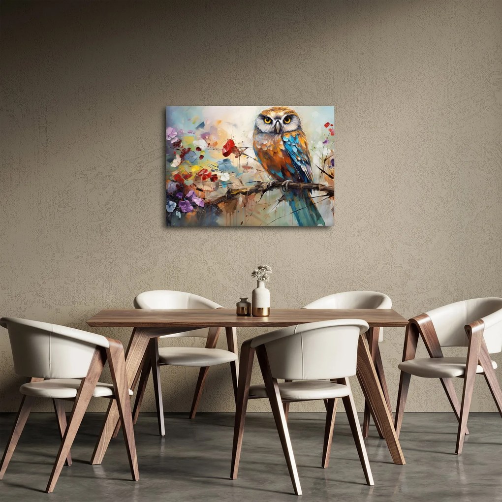 Obraz - Malowana sowa (70x50 cm)
