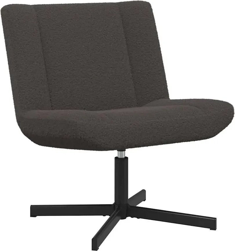 Ciemnoszary tapicerowany fotel obrotowy L0-E74