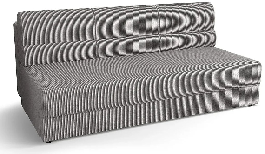 Szara sztruksowa sofa rozkładana E3-S67