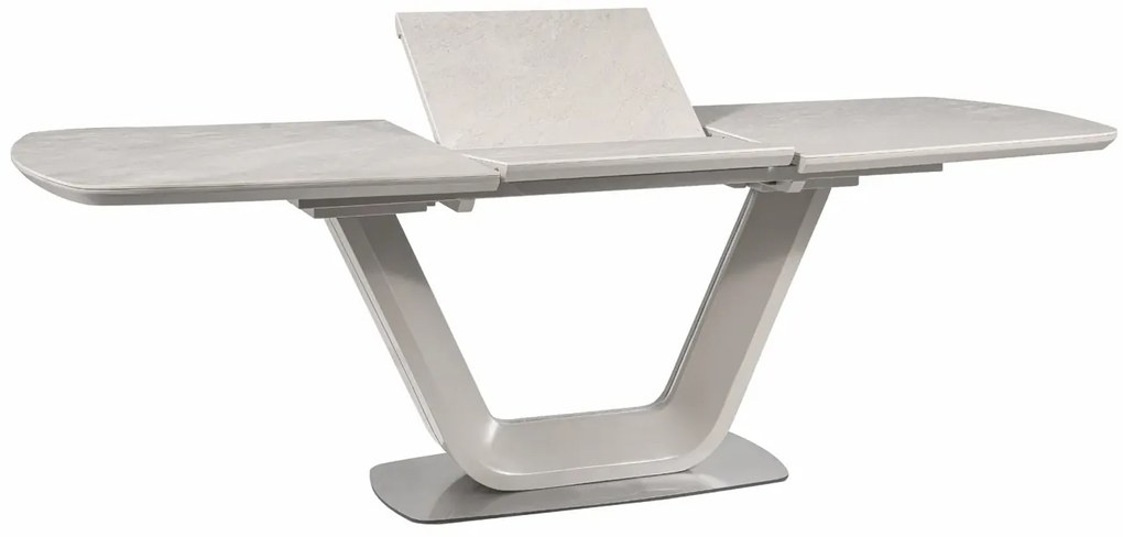 STÓŁ ARMANI CERAMIC SZARY EFEKT MARMURU / SZARY MAT 160(220)X90 SIGNAL
