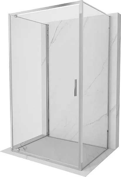 Mexen Exo-3S kabina prysznicowa 3-ścienna uchylna 70 x 80 cm, transparent, chrom - 8181-070-080-01-00-3S