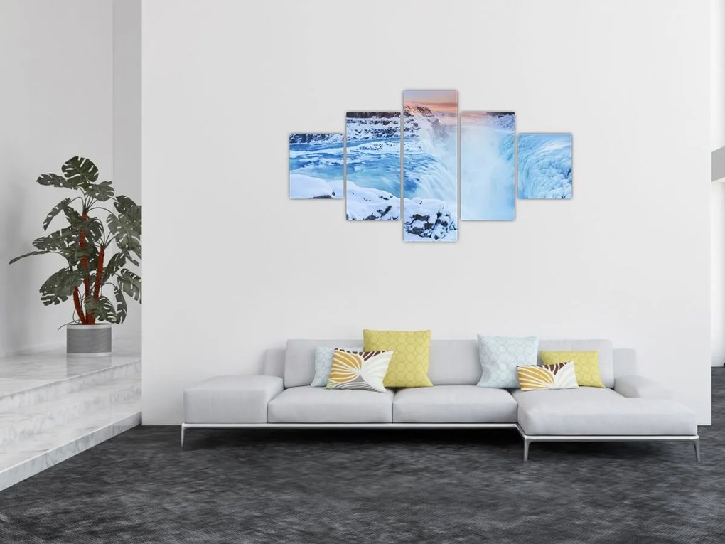 Obraz - Chłodne wodospady (125x70 cm)